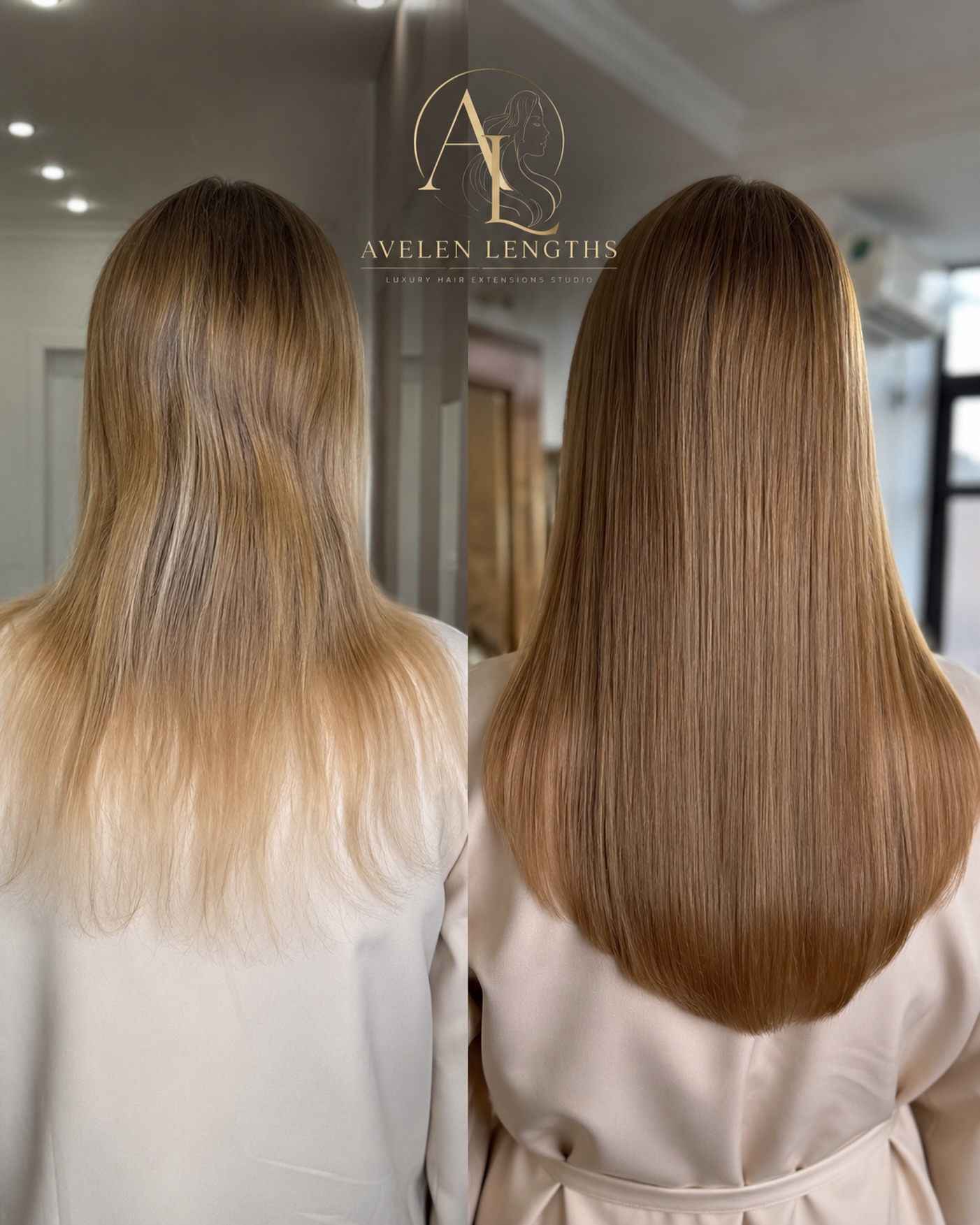 Avelen polished brunette extension result