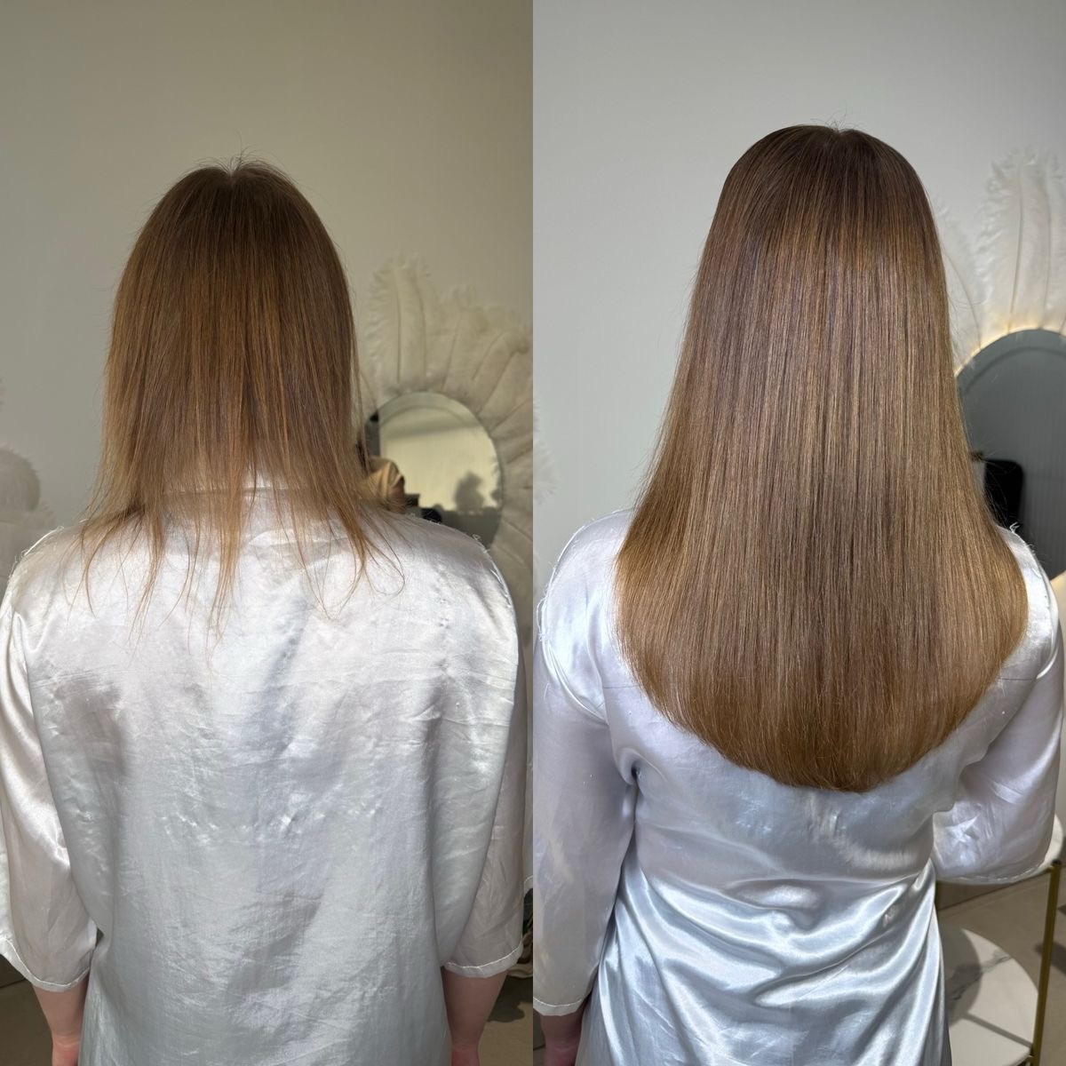 Consented Avelen studio hair extension result — not labeled as a fine-hair case